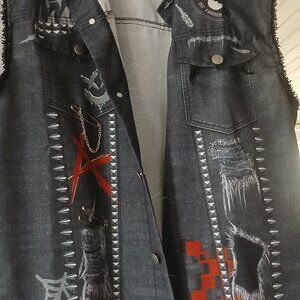 Black Punk Rock Vest-Adult